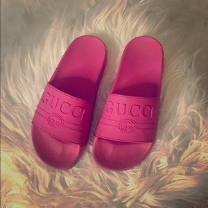 Pink Gucci slides